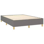 Cadre de lit Gris foncé Tissu 100% polyester, contreplaqué, bois composite