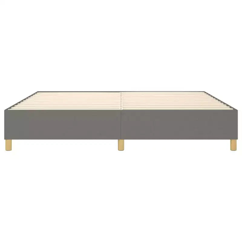 Cadre de lit Gris foncé Tissu 100% polyester, contreplaqué, bois composite