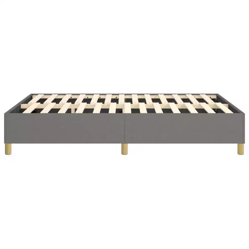 Cadre de lit Gris foncé Tissu 100% polyester, contreplaqué, bois composite