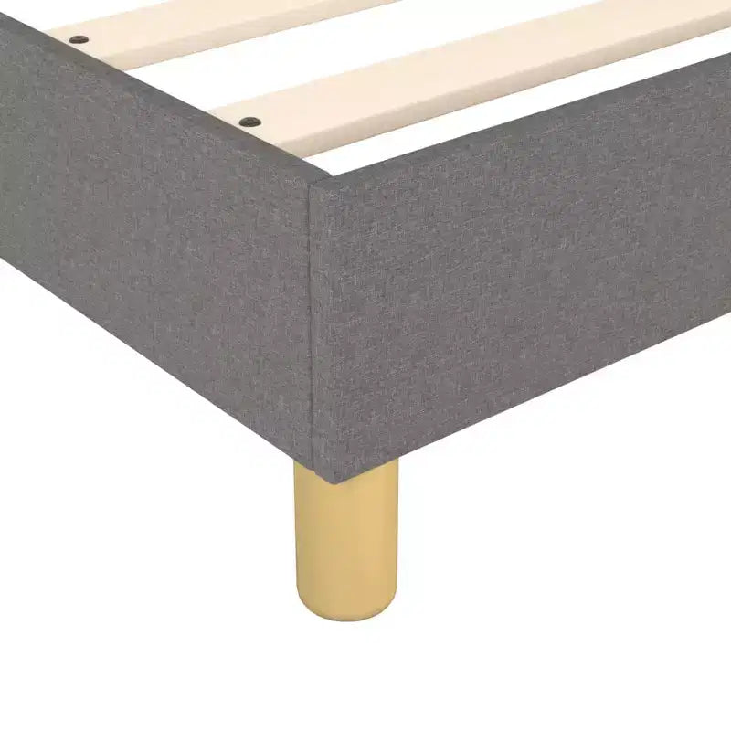 Cadre de lit Gris foncé Tissu 100% polyester, contreplaqué, bois composite