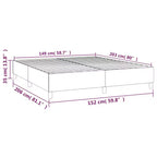 Cadre de lit Gris foncé Tissu 100% polyester, contreplaqué, bois composite