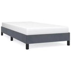 Cadre de lit Velours gris foncé (100 % polyester), contreplaqué, bois composite