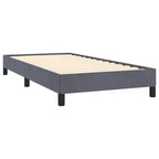 Cadre de lit Velours gris foncé (100 % polyester), contreplaqué, bois composite