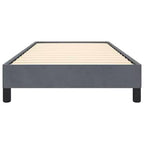 Cadre de lit Velours gris foncé (100 % polyester), contreplaqué, bois composite
