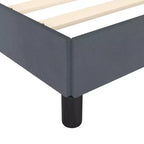 Cadre de lit Velours gris foncé (100 % polyester), contreplaqué, bois composite