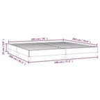 Cadre de lit Cuir synthétique blanc, contreplaqué, bois manufacturé King
