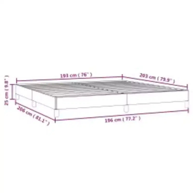 Cadre de lit Cuir synthétique blanc, contreplaqué, bois manufacturé King