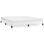 Cadre de lit Cuir synthétique blanc, contreplaqué, bois manufacturé King