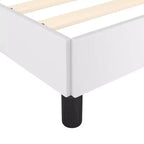 Cadre de lit Cuir synthétique blanc, contreplaqué, bois manufacturé King