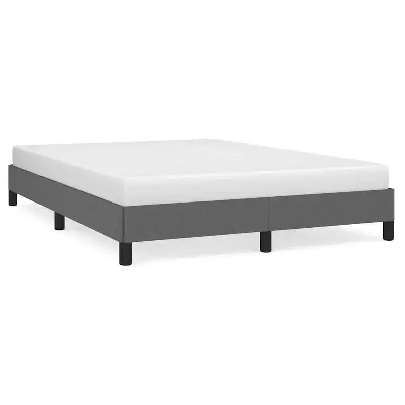 Cadre de lit gris foncé 100 % polyester, contreplaqué, bois composite Grand lit