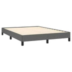 Cadre de lit gris foncé 100 % polyester, contreplaqué, bois composite Grand lit