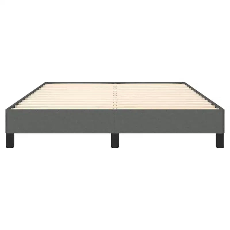 Cadre de lit gris foncé 100 % polyester, contreplaqué, bois composite Grand lit