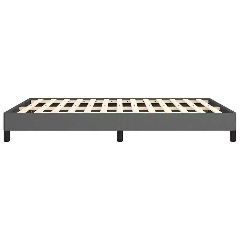 Cadre de lit gris foncé 100 % polyester, contreplaqué, bois composite Grand lit
