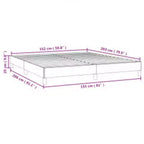Cadre de lit gris foncé 100 % polyester, contreplaqué, bois composite Grand lit