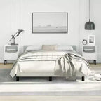 Bed Frame With Headboard Light Grey