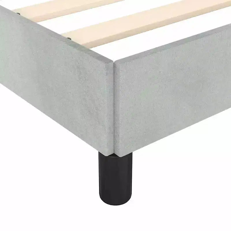 Cadre de lit avec tête de lit gris clair