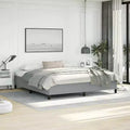 Bed Frame Light Gray 100% polyester fabric, plywood, engineered wood