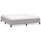 Cadre de lit Gris clair Tissu 100 % polyester, contreplaqué, bois composite
