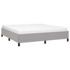 Cadre de lit Gris clair Tissu 100 % polyester, contreplaqué, bois composite