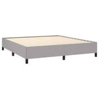 Cadre de lit Gris clair Tissu 100 % polyester, contreplaqué, bois composite