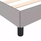 Cadre de lit Gris clair Tissu 100 % polyester, contreplaqué, bois composite