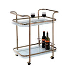 Chariot de service contemporain Royal Hampton fini champagne