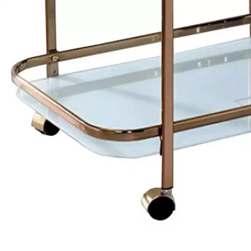 Chariot de service contemporain Royal Hampton fini champagne