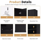 MAYEERTY Armoire de rangement haute avec étagères réglables, panier basculant, MDF et poignées en aluminium