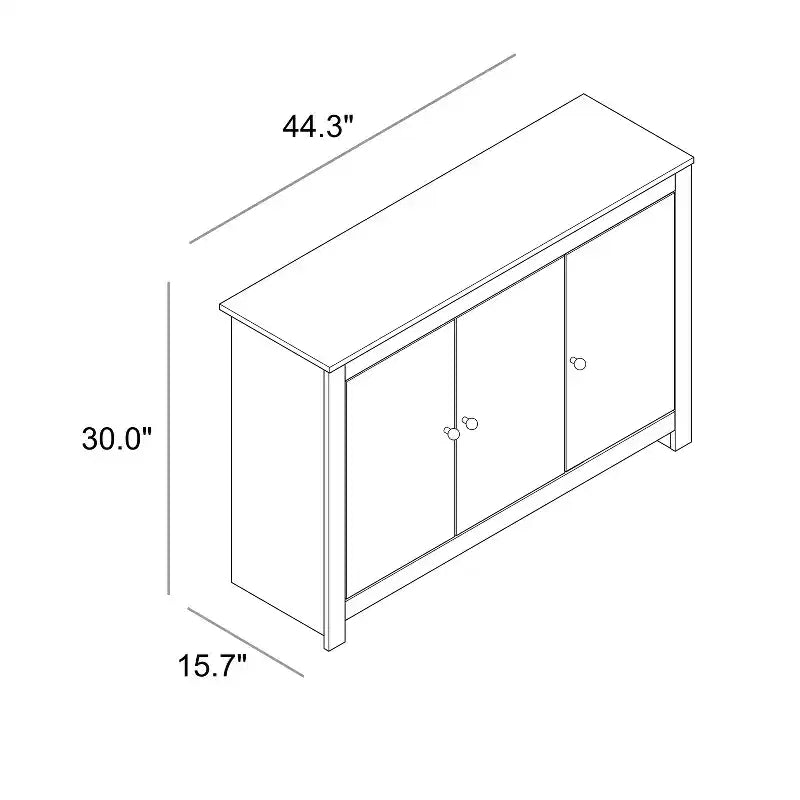 Buffet Galano avec portes à motifs chevrons 112,5 cm L 40 cm P 76 cm H