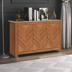 Buffet Galano avec portes à motifs chevrons 112,5 cm L 40 cm P 76 cm H