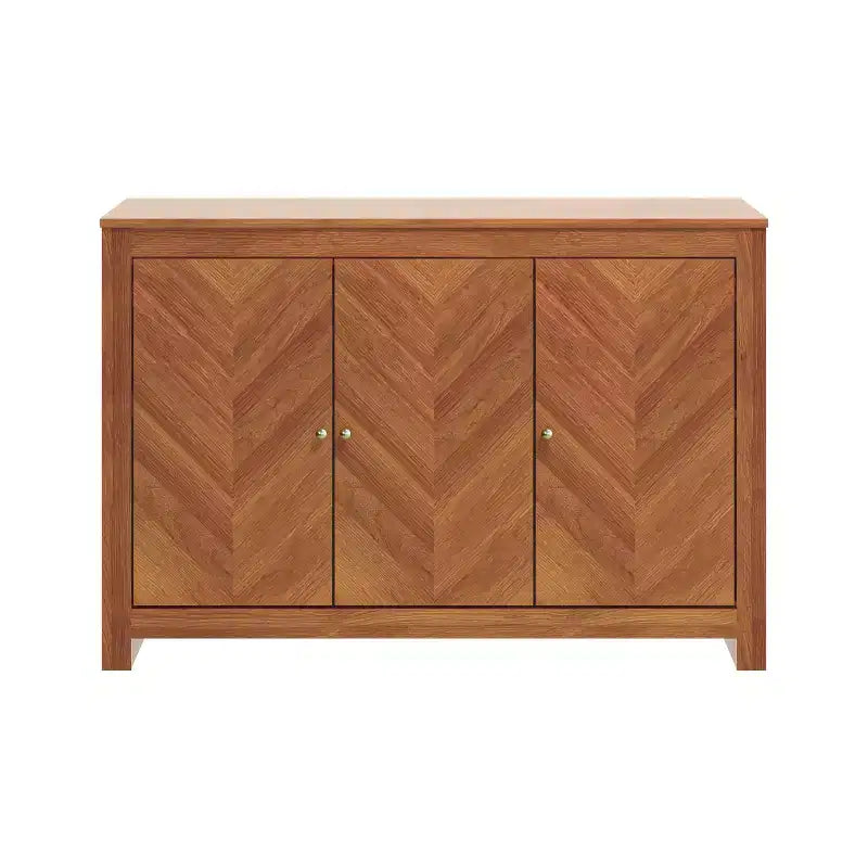 Buffet Galano avec portes à motifs chevrons 112,5 cm L 40 cm P 76 cm H