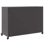 vidaXL Commode noir Acier laminé à froid Meuble de rangement rectangulaire