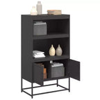 vidaXL Meuble haut noir Acier 68,5x38,5x123,5 cm Meuble haut Rectangulaire