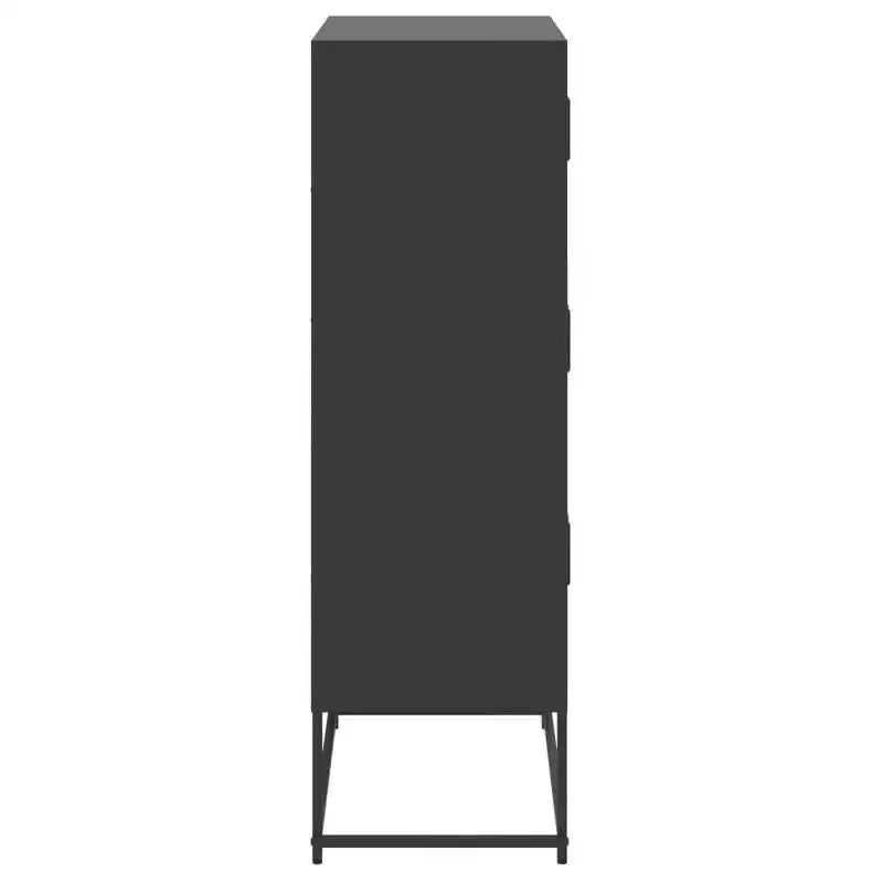 vidaXL Meuble haut noir Acier 68,5x38,5x123,5 cm Meuble haut Rectangulaire