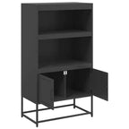 vidaXL Meuble haut noir Acier 68,5x38,5x123,5 cm Meuble haut Rectangulaire
