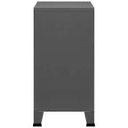 vidaXL Coffre de rangement Blanc Acier, plastique 75x40x80 cm
