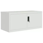 vidaXL Classeur gris clair en acier enduit de poudre 89,9 x 40 x 109,9 cm