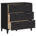 vidaXL Meuble de Rangement à Tiroirs Classeur de Dossiers Meuble de Salon en Bois de Pin Massif