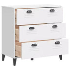 vidaXL Meuble de Rangement à Tiroirs Classeur de Dossiers Meuble de Salon en Bois de Pin Massif