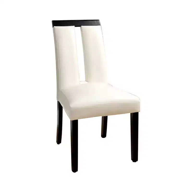 Chaise d'appoint contemporaine Royal Hampton avec mousse Cal. blanche, finition noire, lot de 2