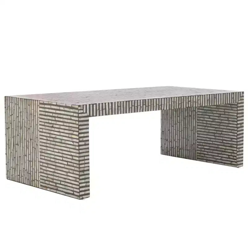 Table basse rectangulaire Hamza - COF1805A - Argent/Noir - Safavieh
