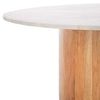Table basse en marbre Augsburg - COF2900A-2BX - Blanc cassé/Noyer - Safavieh
