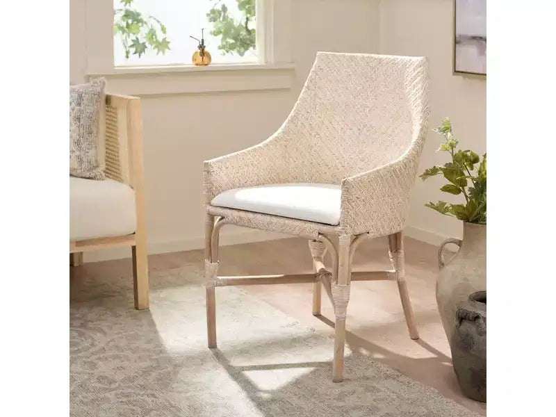 Fauteuil Rikan - ACH4907 - Blanc délavé/Ivoire - Safavieh