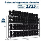 Étagères de Rangement Métalliques Robustes 4/5 Niveaux, Étagères Industrielles sur Roues, Capacité 1500 kg, Unité d'Étagères Réglables pour Garage et Entrepôt
