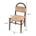Christopher Knight Home Rhea Chaises de salle à manger rustiques en bois d'hévéa tissé (Lot de 2)