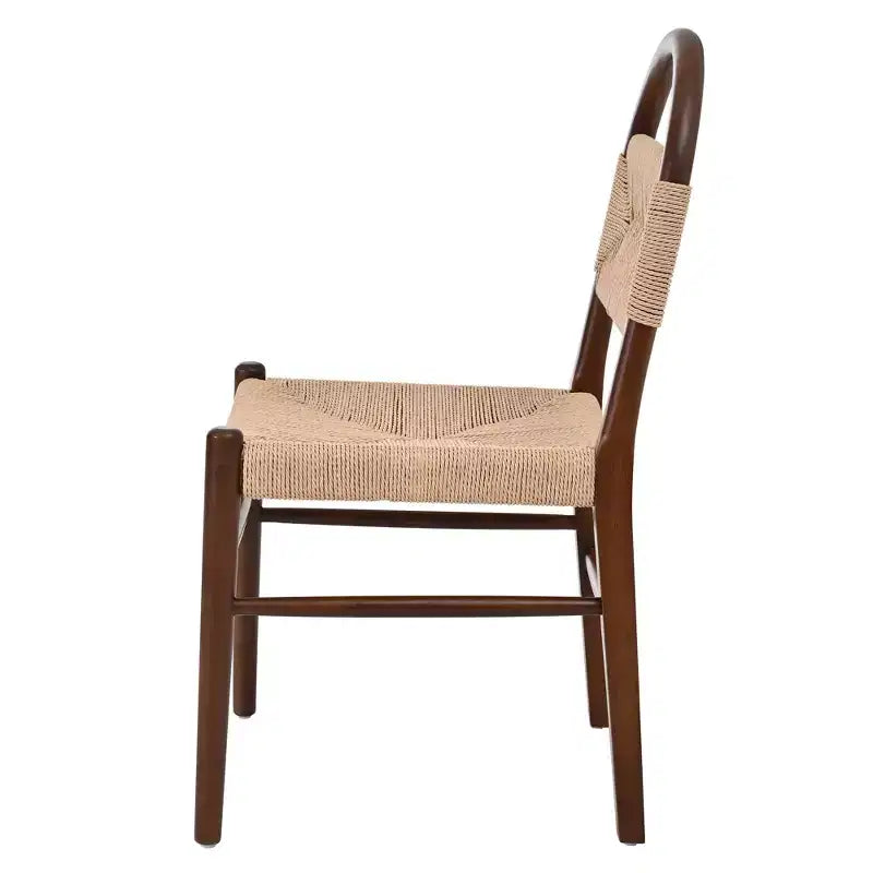 Christopher Knight Home Rhea Chaises de salle à manger rustiques en bois d'hévéa tissé (Lot de 2)