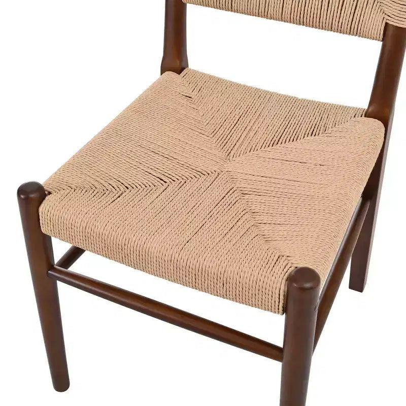 Christopher Knight Home Rhea Chaises de salle à manger rustiques en bois d'hévéa tissé (Lot de 2)