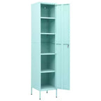 vidaXL Armoire de rangement métallique Organiseur de casiers pour école, bureau, en acier - Vert olive