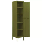 vidaXL Armoire de rangement métallique Organiseur de casiers pour école, bureau, en acier - Vert olive