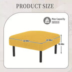 TUYOHW Petit Pouf sur Pieds, Repose-Pieds en Velours Côtelé de 56 cm, Capacité de 200 kg, Tabouret Rembourré Carré pour Salon, Chambre, Entrée